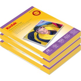 Resim Kodak 230 Gram 10X15 Parlak 3'lü Paket 300 Adet İnkjet Fotoğraf Kağıdı 