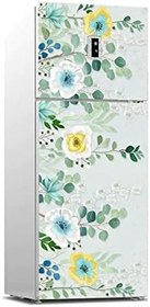 Resim Buzdolabı Sticker Kaplama Dolap Kaplama Etiketi Renkli Çiçekler 