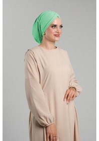 Resim Hürrem Bone Mint Yeşili Pratik Hazır Geçmeli Tesettür Bone Sandy Büzgülü Salaş 2119 13 Mint Yeşili 