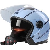Resim Pangolin Outdoors Unisex Yarım Açık Elektrikli Motosiklet Kaskı Mavi Cq Mavi 