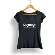 Resim Orange Logo Kadın T-Shirt (Siyah) 