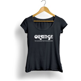 Resim Orange Logo Kadın T-Shirt (Siyah) 