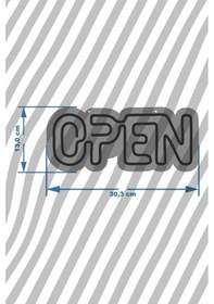 Resim Open Yazısı Neon Led Dükkan - İşyeri - Kapı Yazısı Mor Mor 