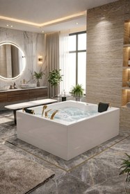 Resim Kuntbay 120 x 180 H 60 Dikdörtgen Çift Kişilik Jakuzi 