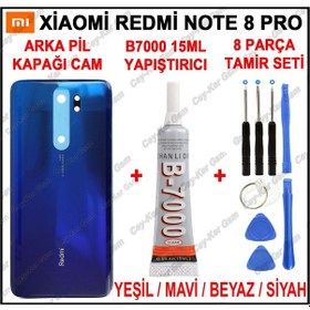 Resim Xiaomi Redmi Note 8 Pro Arka Pil Kapak Cam Batarya Kapağı + Tamir 