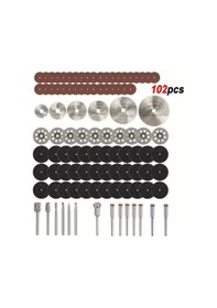 Resim Willowhaven 102 Parça Yuvarlak Kare Metal Kesme Testere Bıçakları Seti Yüksek Hız Çelik Endüstriyel 