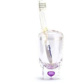 Resim Diş Fırçalık Mor Damlalı Akrilik Model Siyah 