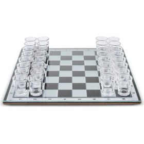 Resim Karaca King Shot Bardaklı Satranç Seti Şeffaf 