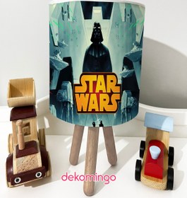 Resim dekomingo Star Wars Desenli Bebek Çocuk Odası Masaüstü Abajur 