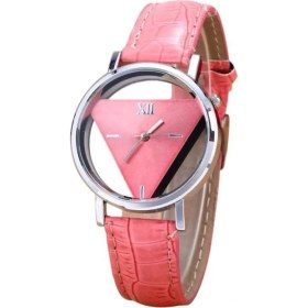 Resim Toz Vintage Rigel Pembe Üçgen Yuvarlak Saat 