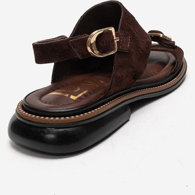 Resim Luvishoes Cruel Kahverengi Süet Hakiki Deri Kadın Sandalet 