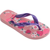 Resim Havaianas Pembe Kız Çocuk Terlik 400005 FLORES MACARON Havaianas