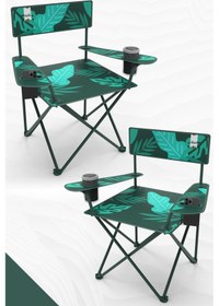 Resim Perilla Qufi Katlanır Kamp Piknik Sandalyesi Rejisör Koltuğu - 2 Adet Yeşil Yeşil 