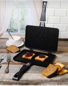 Resim COOKCASE Lüx Ocak Üstü Tost Makinesi - Iç Dış Granit 