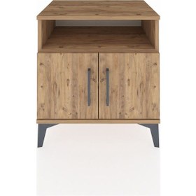 Resim Hyperion Komodin 2 Raflı 2 Kapaklı 60x44x64 Çam-çam Atlas Çam 