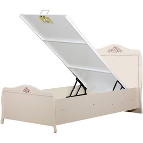 Resim Meltem Kids Prestij Krem Genç Odası Tek Kişilik Amortisörlü Karyola 120x200 Cm 