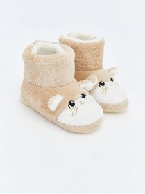 Resim LC Waikiki Hayvan Figürlü Pelüş Kız Bebek Panduf 