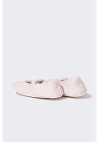 Resim Defacto Kız Çocuk Babet Görünümlü Düz Taban Panduf D3447a824wnbg122 Bej 