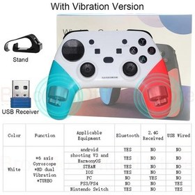 Resim Beyaz Gamepad Seti-bluetooth Oyun Denetleyicisi 2.4g Kablosuz Gamepad Nintendo Anahtarı iOS Tv Kutusu Joystick & Gamepad 45445275 