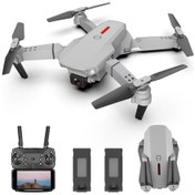 Resim Samdoo Ls-e525 Katlanabilir İki Kamera 4k Ön + Alt Uzaktan Kumandalı Drone, 2 Pil, Gümüş, Taşınabilir Çanta İçeren Uçak 
