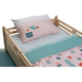 Resim Amulet Çift Taraflı Pamuk Saten Pembe Çocuk Nevresim Seti 140x200cm 