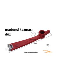 Resim Madenci Kazması Düz Ağız Kazı Kazması Çelik Kazma Ağır Kazma Tek 