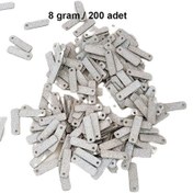 Resim Mat Beyaz 15 X 5 Mm Dantel Oya Yazma Halhal Abiye Lazer Kesim Pul 200 Adet / 8 Gram 