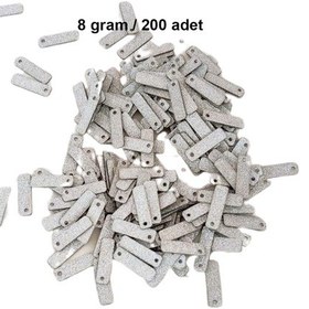 Resim Mat Beyaz 15 X 5 Mm Dantel Oya Yazma Halhal Abiye Lazer Kesim Pul 200 Adet / 8 Gram 