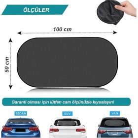 Resim Lidyahan Store Arka ve Yan Camlar Için Vantuzlu Güneşlik Perde Seti Araç Perdesi (3'lü Set) 