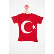 Resim FullaModa Türk Bayraklı Tshirt 