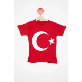 Resim FullaModa Türk Bayraklı Tshirt 
