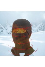 Resim KANİNCHEN Polar Kar Maskesi Unisex Siyah Renk Termal Polar Maske 
