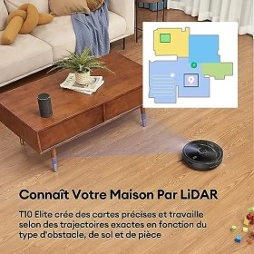 Resim Hype Store Ultenic T10 Cleaner With Mop, Robotic Self Emptying For 45 Days Hands-, Lidar Navigation, Compatible With Alexa/wi-Fi Connected, Ideal For Pet Hair, Hard Floor And Carpet 