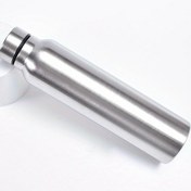 Resim 1 Adet 1000ml Paslanmaz Çelik Spor Su Matarası - Dayanıklı Tek Katmanlı İzoleli Metal Termos, Kamp, Spor Salonu ve Açık Hava İçin Paslanmaz Tasarım, Şık Yüzey, Pürüzsüz Kaplama 