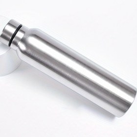 Resim 1 Adet 1000ml Paslanmaz Çelik Spor Su Matarası - Dayanıklı Tek Katmanlı İzoleli Metal Termos, Kamp, Spor Salonu ve Açık Hava İçin Paslanmaz Tasarım, Şık Yüzey, Pürüzsüz Kaplama 