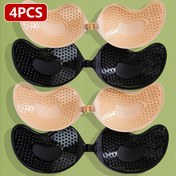 Resim 4 Adet Push Up Yapışkan Sütyen (A-F Kupaları) Yeniden Kullanılabilir Askısız Ön Klaplı Görünmez Nipple Yaması, Kadın İç Giyim ve Çorap Aksesuarları 
