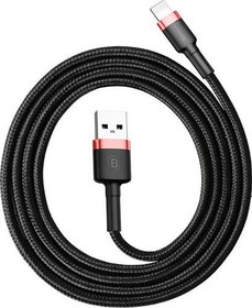 Resim Baseus Cafule 2.4 A Lightning 1 Metre Şarj Kablosu Gri CALKLF-BG1 