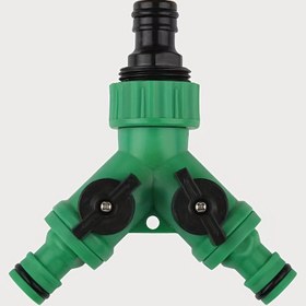 Resim Hızlı Bağlantı ve Akış Kontrolü ile Y-Tipi Hortum Bölücü - 3/4" Kadın Konumlama, Dayanıklı Plastik Bahçe Sulama Sistemi, Sulama, Seralar, Açık Sulama, Bahçe Sulama Sistemi, Şık Tasarım, Sağlam İnşaat 