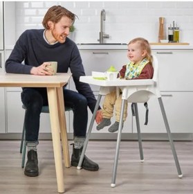 Resim IKEA Premium Ürün Kaliteli Dayanıklı Taşınabilir Kolay Kurulum 90 Cm Tepsili Mama Sandalyesi ANTILOP 