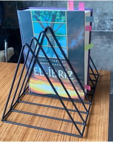 Resim Wess Dizayn Masa Üstü Metal Kalın Kitaplık, Dergilik, 7 ‘li Izgara Raf Wd-43k 