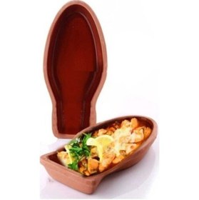 Resim 2 Li Balık Tava Güveç İçi Sırlı Mahir Toprak Güveç Turuncu 