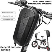 Resim Premium EVA Sert Kabuklu Bisiklet & Elektrikli Scooter Çantası - Ön Montaj, Güvenli Uyum, Çıkarılabilir Kayış, Gidip Gelenler & Maceracılar için Gidon Cebi, Siyah 