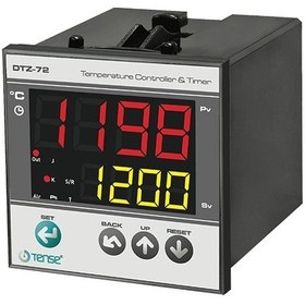 Resim Dtz-72 Dahili Zaman Röleli Sıcaklık Kontrol Cihazı 72 X 72 J,k,s,r,t,pt100 2x4 Dijit 7 Segment 