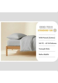 Resim Prime Sleeks %100 Pamuk Yastık Kılıfı 2 Adet - Gri - 50x70cm Gri 