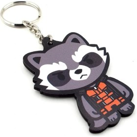 Resim Solfera Rocket Raccoon Guardıans Of The Galaxy Ahşap Anahtarlık KC785 