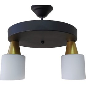Resim Riolight Modern Siyah Ikili Opal Camlı Sarkıt Çap:30 Cm (549750111) 