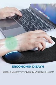 Resim KARMAT Damla, A Harfine Özel Mousepad, Bilek Destekli Konforlu Mousepad, Bilgisayar Faresi Pedi, Aksesuarı Pembe- 