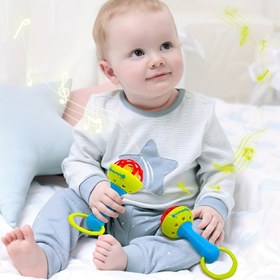 Resim 0-3 Yaş Çocuklar İçin Titreşimli Çocuk El Çıngırak Oyuncak - Tutma Eğitimi, Sakinleştirici & İşitme Gelişimi, Noel ve Cadılar Bayramı Hediyeleri İçin İdeal, Yeşil/Sarı ABS Reçine, 2024 Stili 