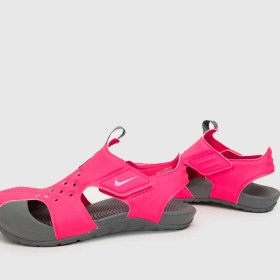Resim Nike Sunray Protect 2 Neon Pembe Kız Çocuk Sandalet Cırt Cırtlı Düz Topuklu Rahat Tasarım 