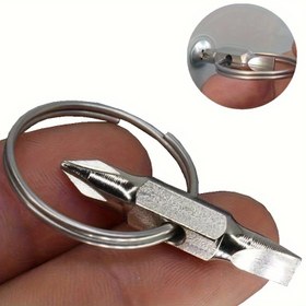 Resim 1 adet Anahtarlık Tornavida Aracı Hediye, Erkekler için Noel Hediyesi, Çapraz Tornavida Matkap, Baba, Baba, Koca, Erkek Arkadaş için Uygun 